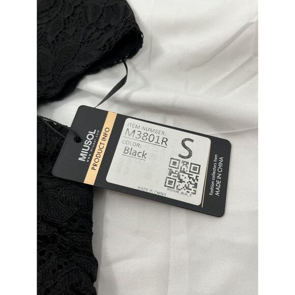 Miusol Women's Casual Deep V Neck Sleeveless Maxi Dress, Black, M3801R Sz. Small - Picture 6 of 11